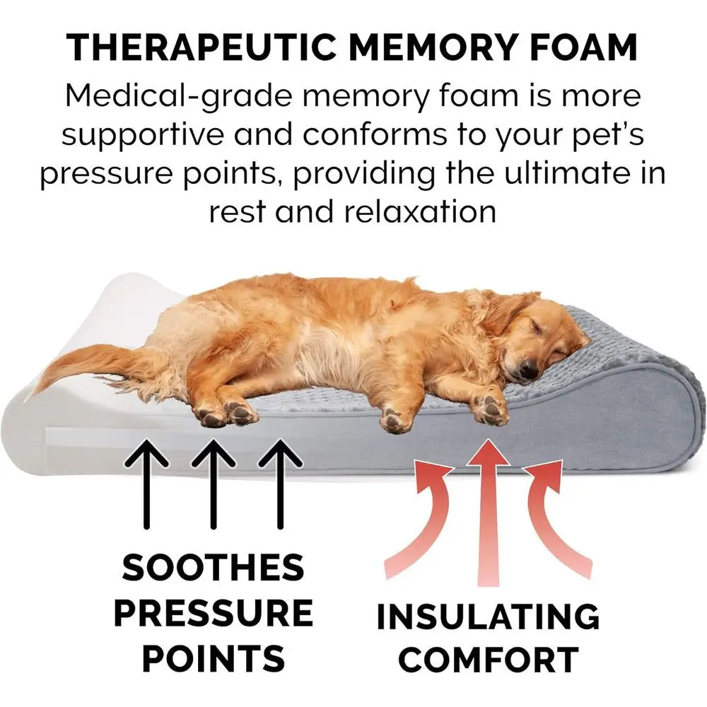 Memory Foam Dog Bed For Large Breeds With Removable Cover Supports Up To 150 Lbs