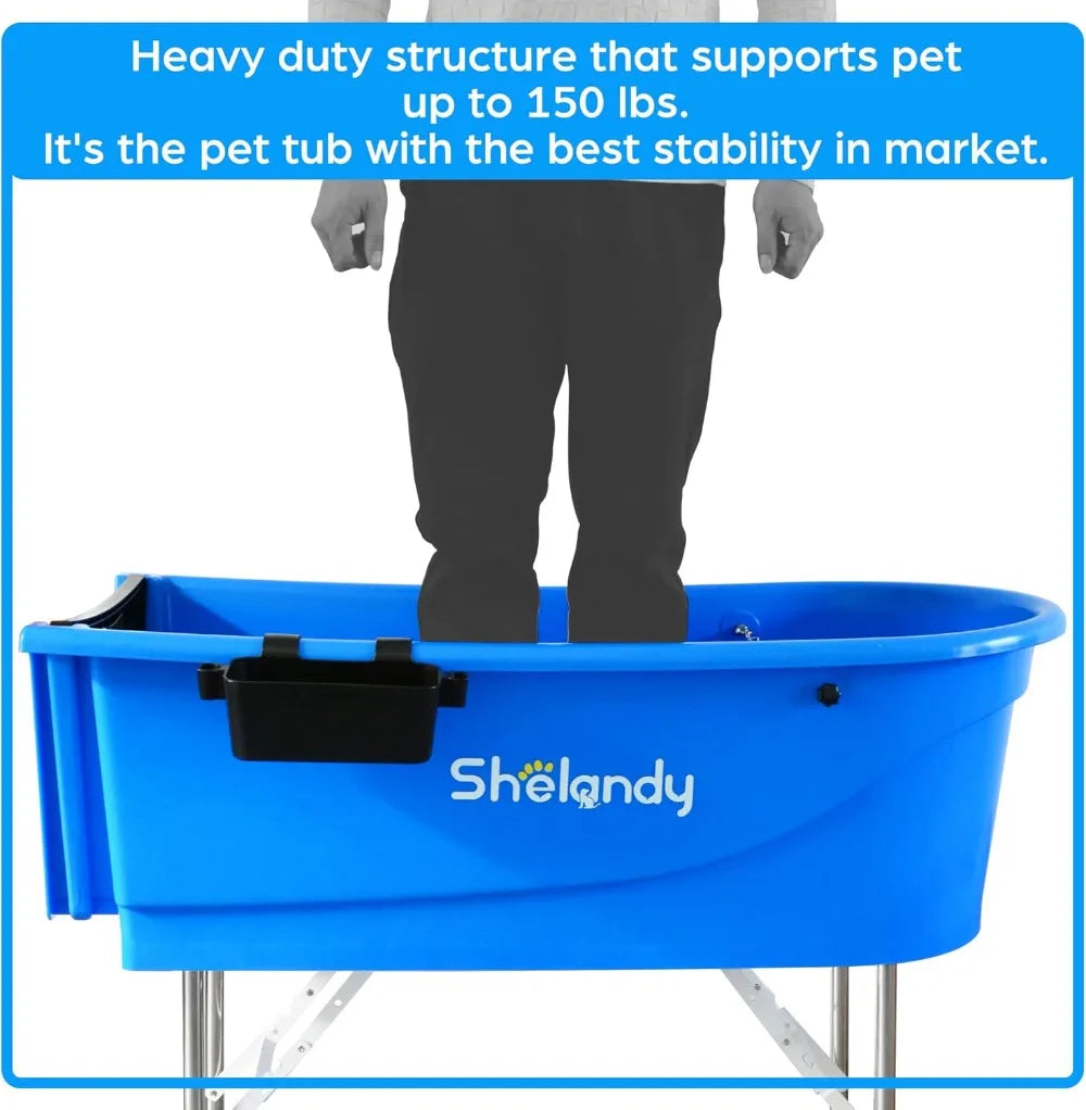 Pet Grooming Bathtub Foldable With Drain Hose