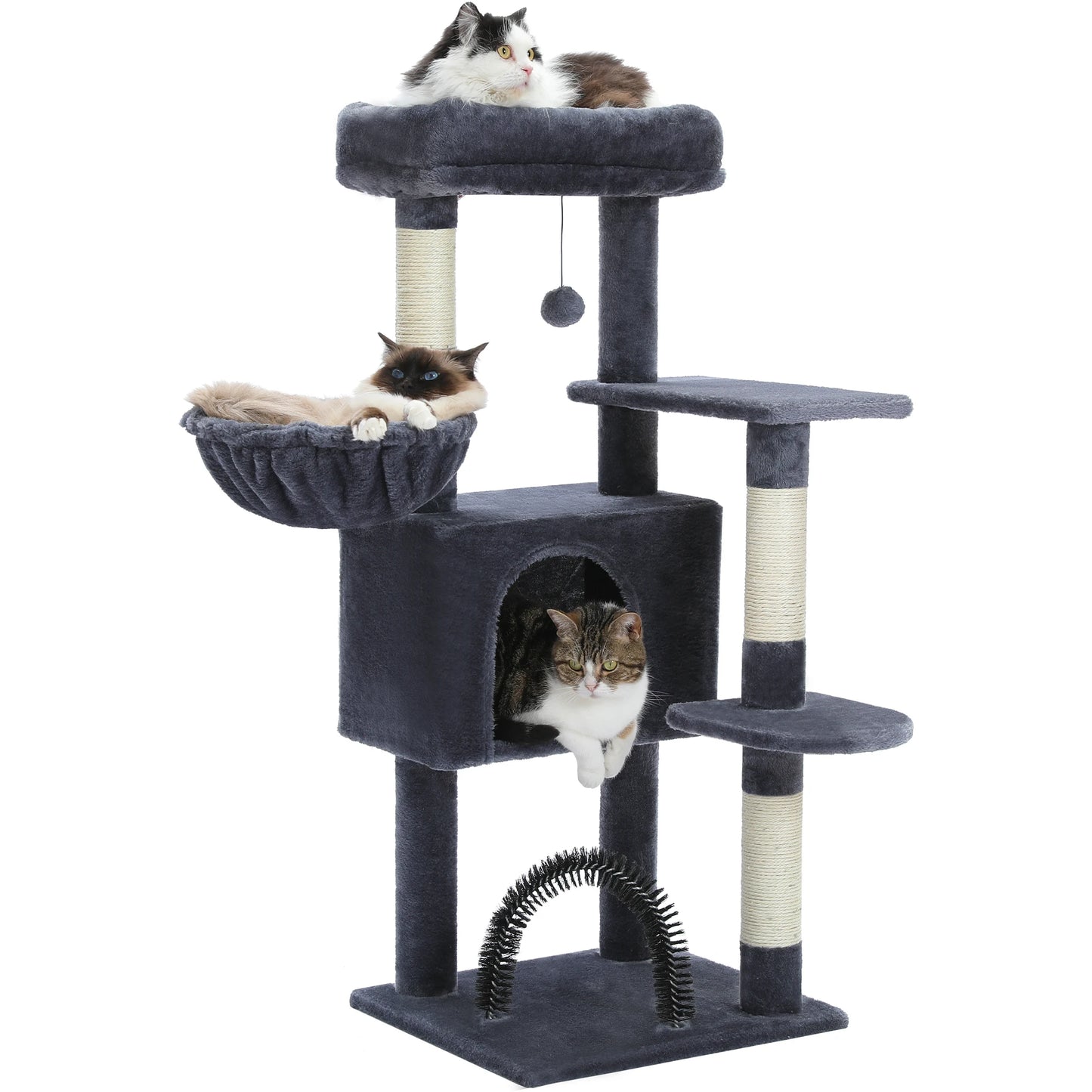 PAWZ Road Cat Tree With Plush Perch And Sisal Posts