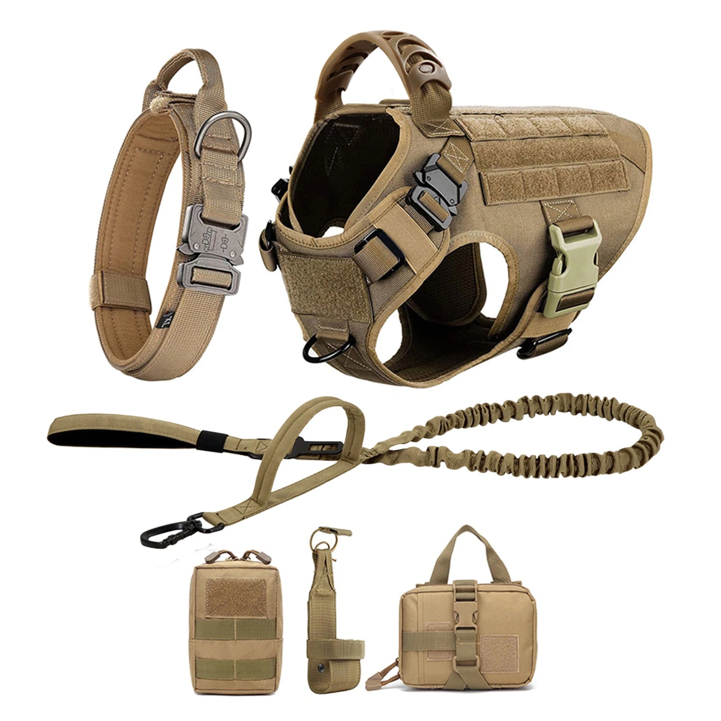 Dog Harness And Leash Set With Padded Quick Release Buckle