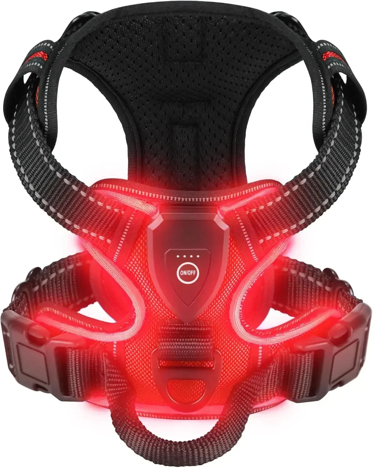 NONECN Led Luminous Dog Harness No-Pull Adjustable Rechargeable Vest