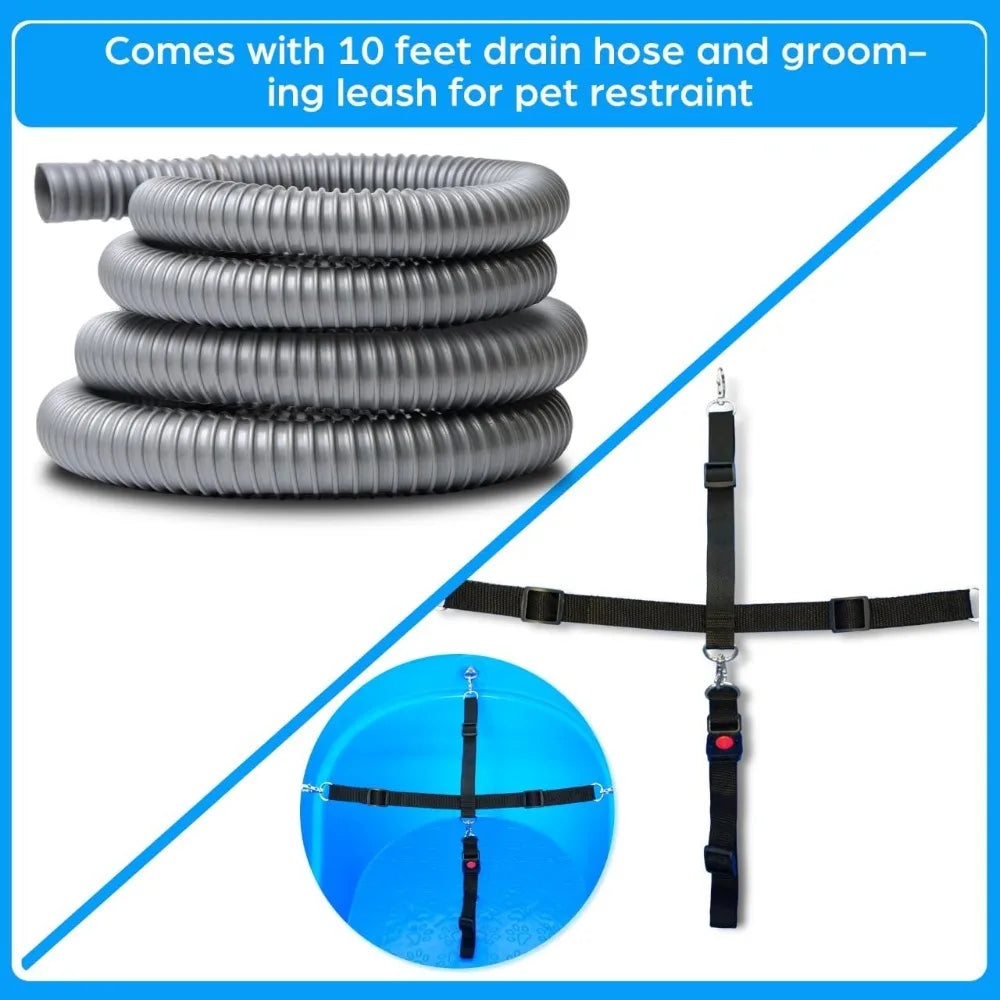 Pet Grooming Bathtub Foldable With Drain Hose