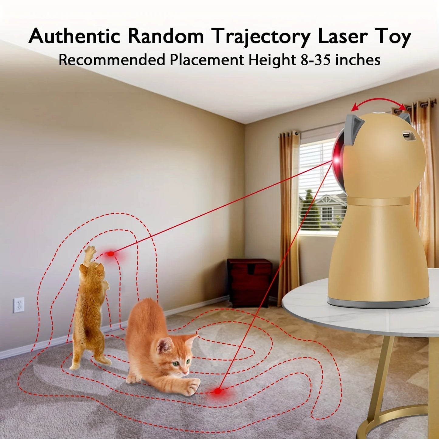 Interactive Cat Laser Toy With Automatic Random Trajectory