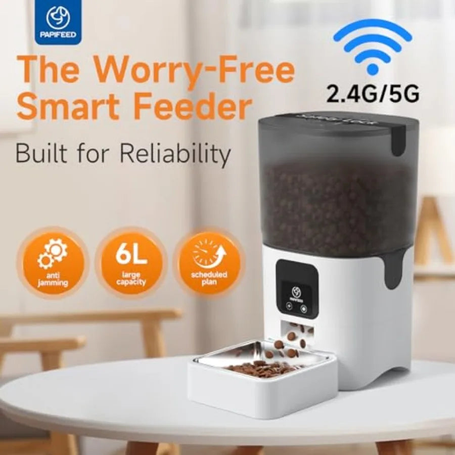 Automatic Cat Feeder With App Control 5G WiFi Cat Food Dispenser