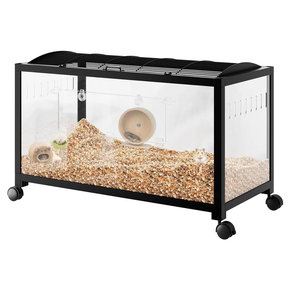 HiMISS 3 Tier Hamster Cage With Running Wheel And Bowl