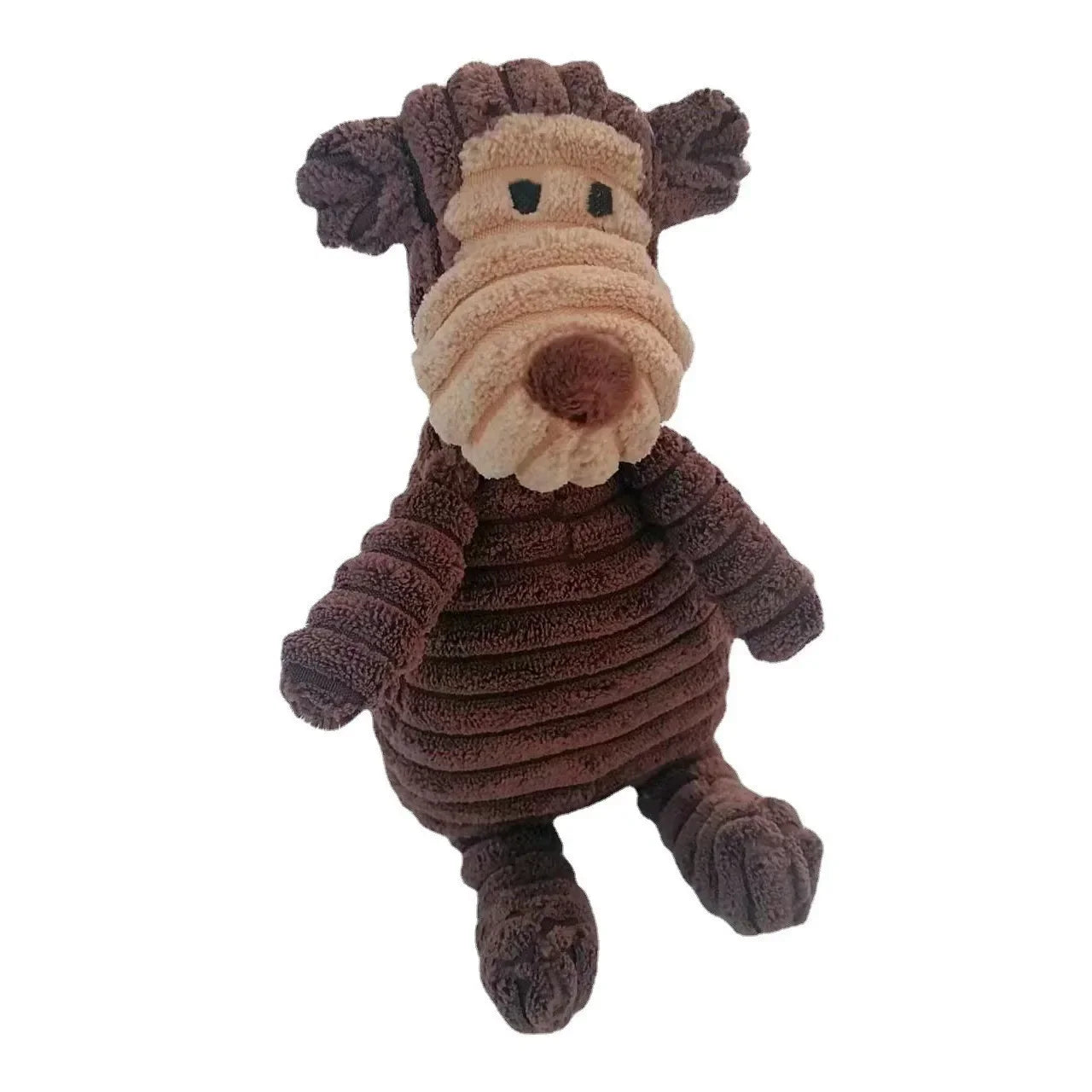Plush Dog Toy Squeaky Bite Resistant Corduroy For All Dogs