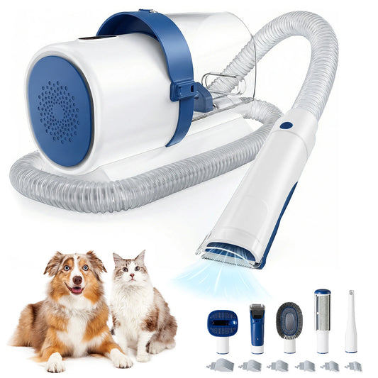 Pet Grooming Vacuum Kit With Cordless Clippers