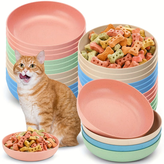 Cat Bowls Set Non-Slip Plastic Pet Food And Water Dishes