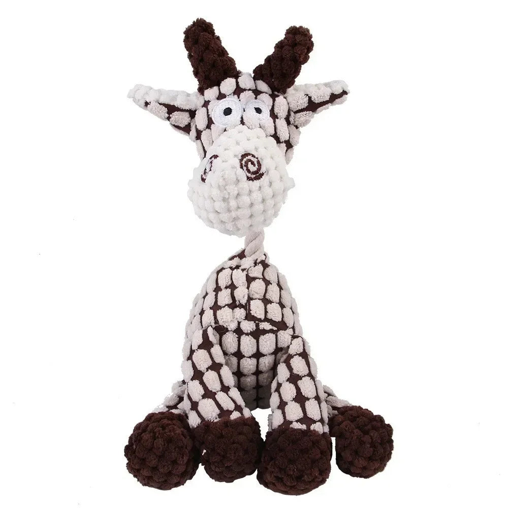 Plush Dog Toy Squeaky Bite Resistant Corduroy For All Dogs