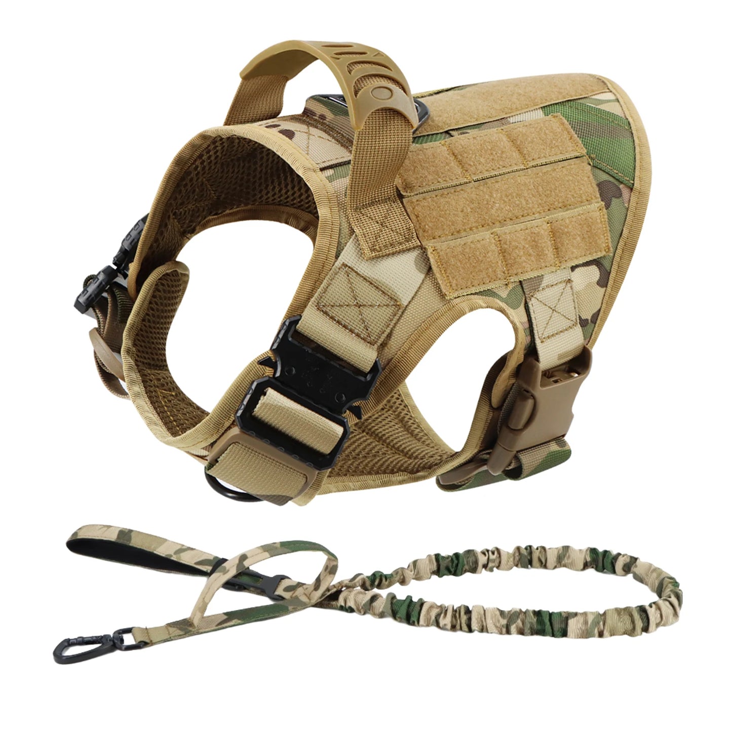 Dog Harness And Leash Set With Padded Quick Release Buckle