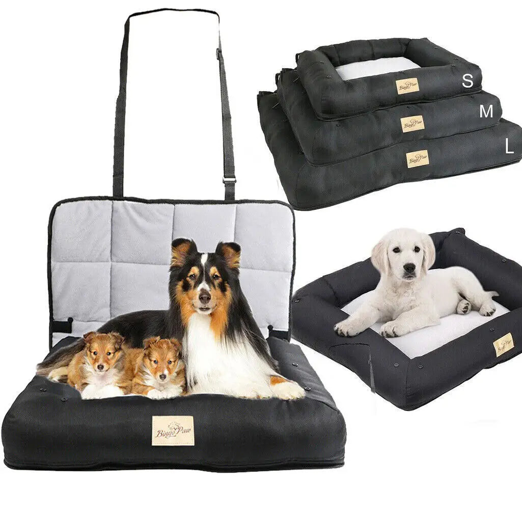 BINGOPAW Car Seat Bed For Dog Waterproof Pet Cushion Mat