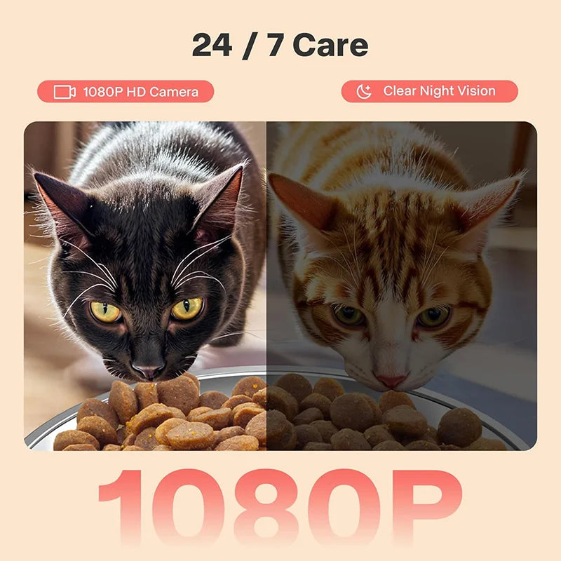 Nityers Smart Pet Feeder With HD Camera, Tuya App Control