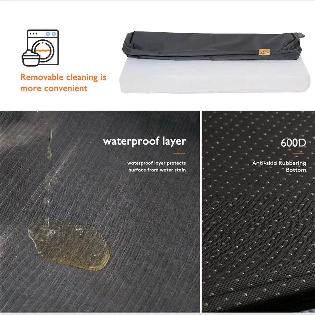 Memory Foam Orthopedic Dog Bed With Washable Waterproof Cover