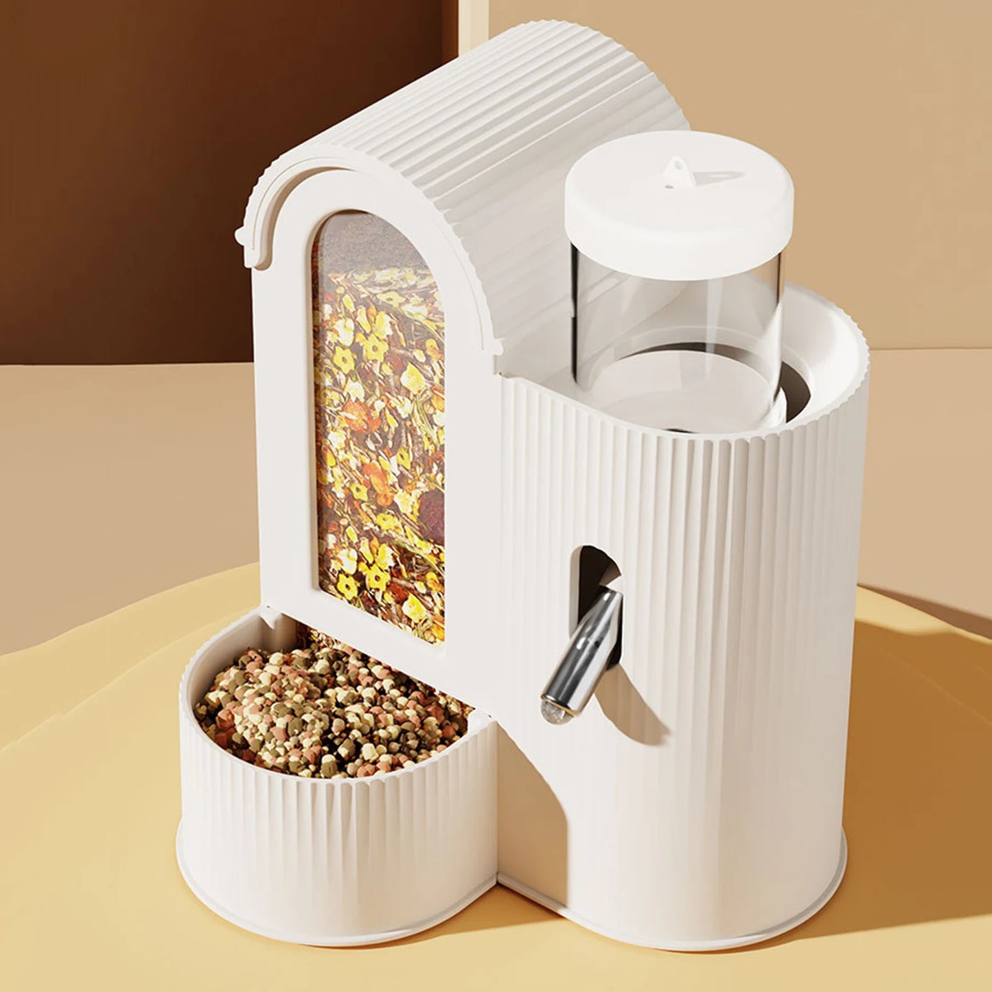 Alloet 2-In-1 Automatic Hamster Feeder And Waterer No Drip