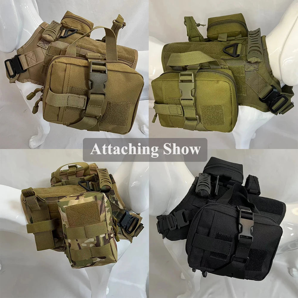 PETRAVEL Dog Tactical Molle Pouches Set For Harness Training