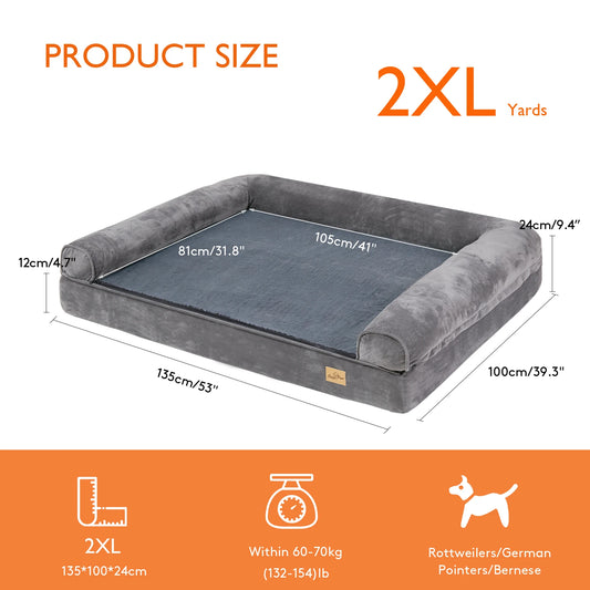 BINGOPAW Orthopedic Dog Bed Cushion With Removable Cover