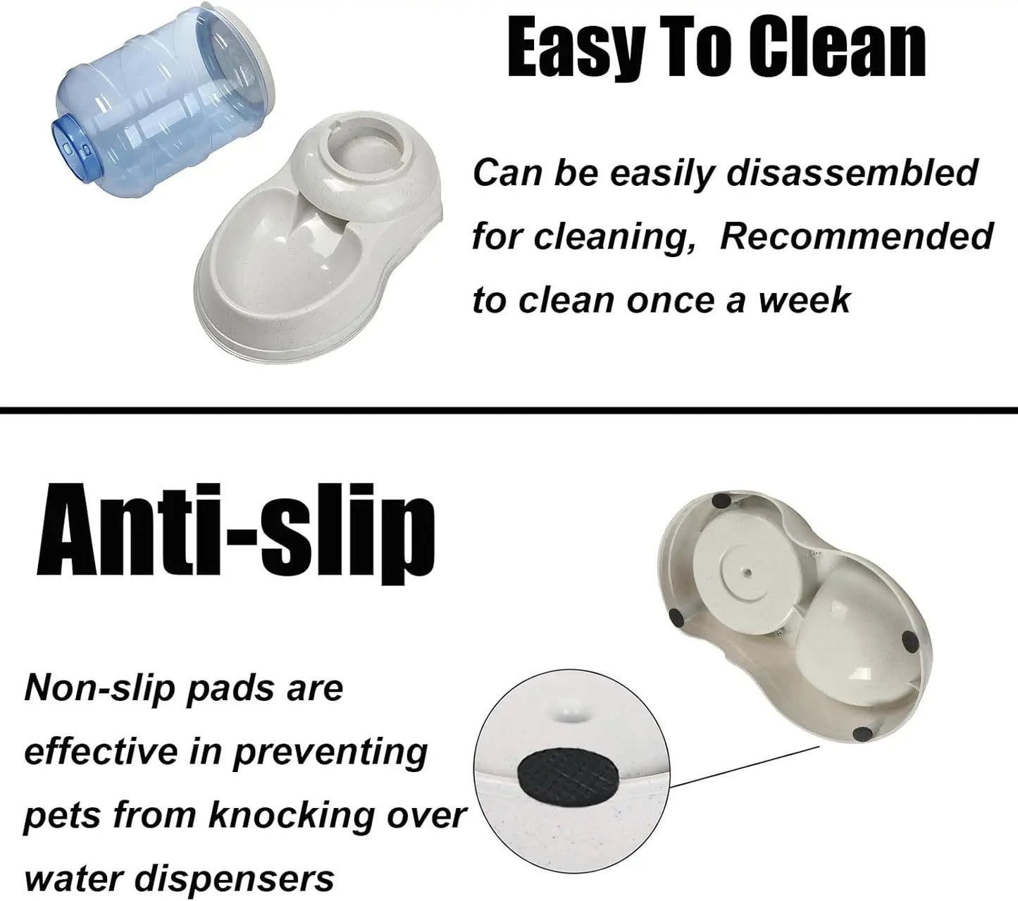 Gravity Pet Feeder and Water Dispenser Station for Dogs
