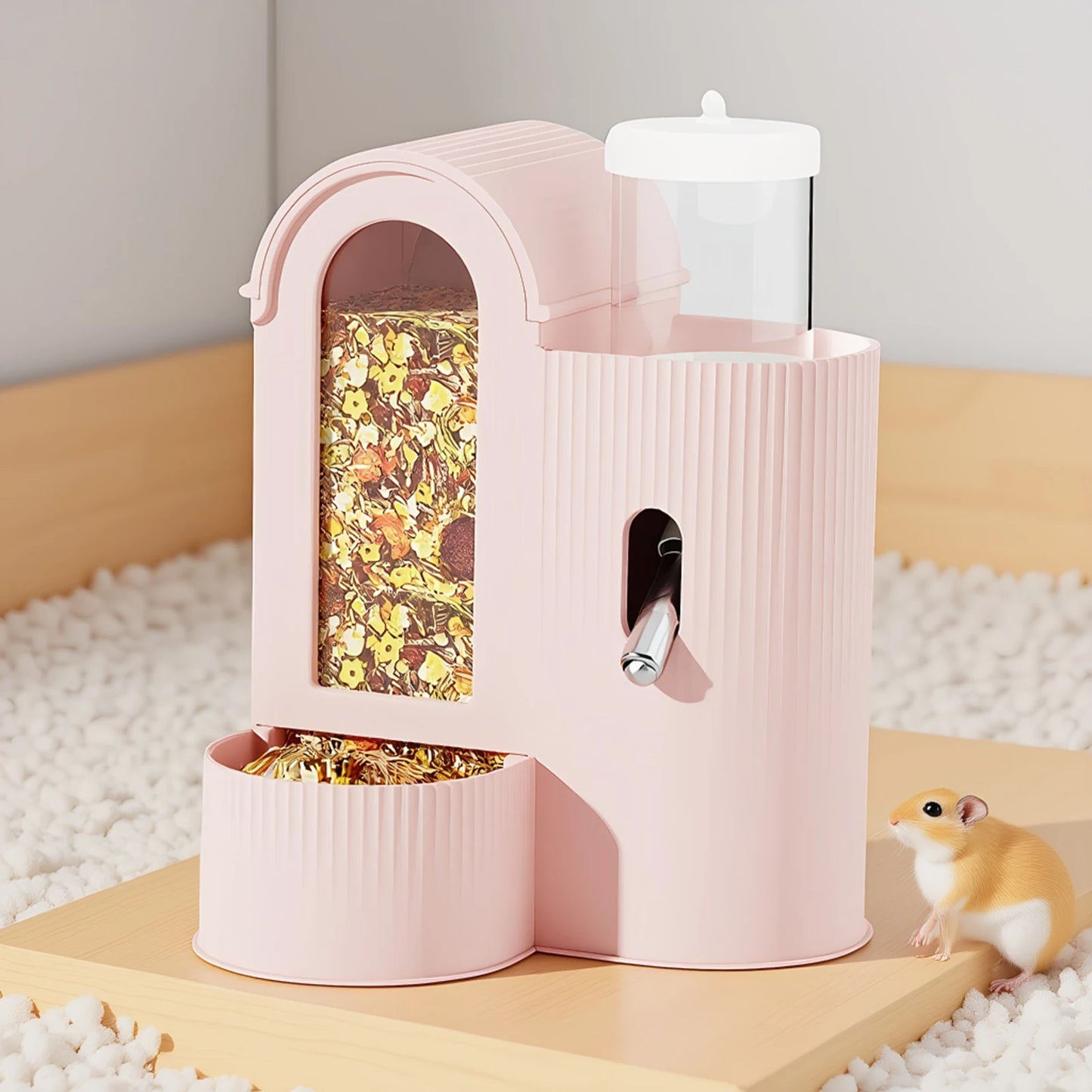 Alloet 2-In-1 Automatic Hamster Feeder And Waterer No Drip