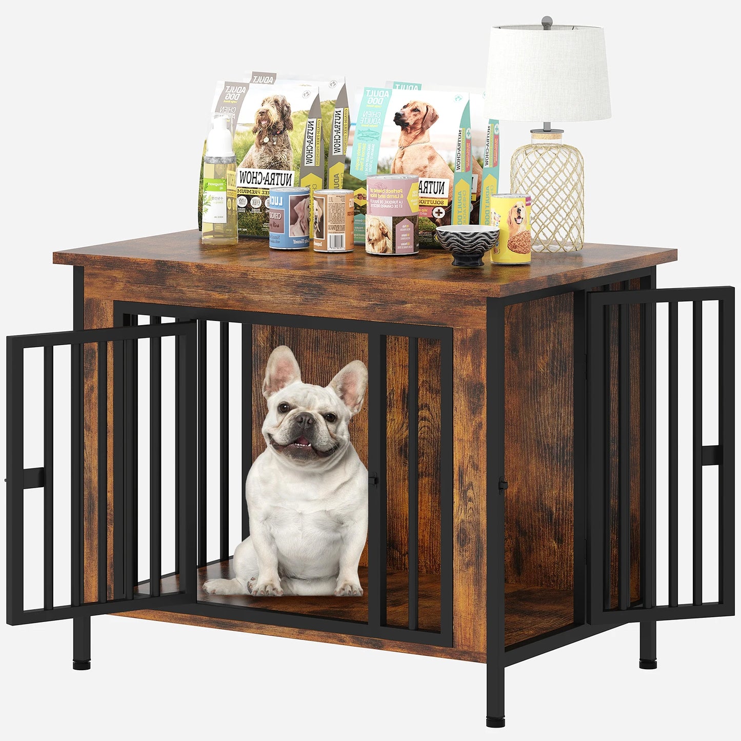 Heavy Duty Dog Crate Furniture Kennel Table For TV Stand