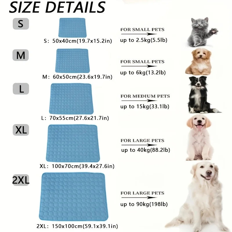 BeiYu Pet Dog Cooling Mat Self Cooling Pad Durable
