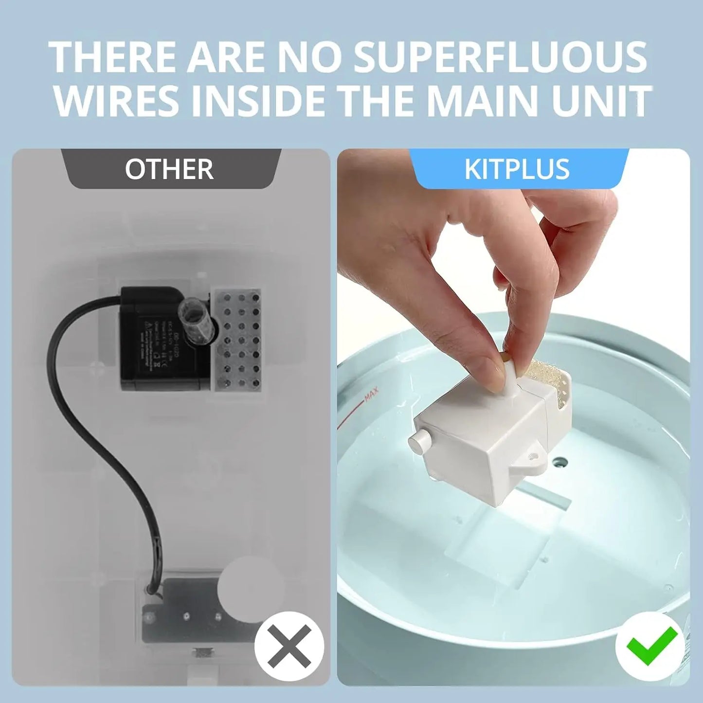 Automatic Cat Water Fountain With Wireless Pump And Smart Modes