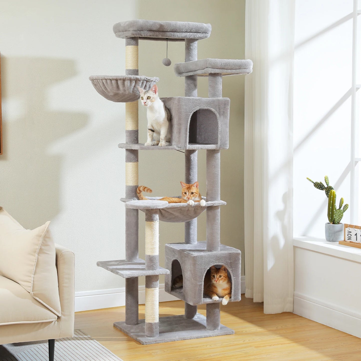 PAWZ Road Multi Level Cat Tree Tower For Indoor Cats