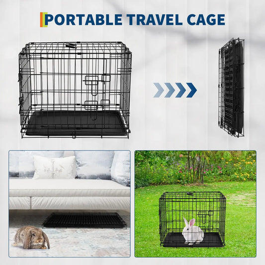 HiMISS Portable Ferret Cage Small Pet Habitat With Tray