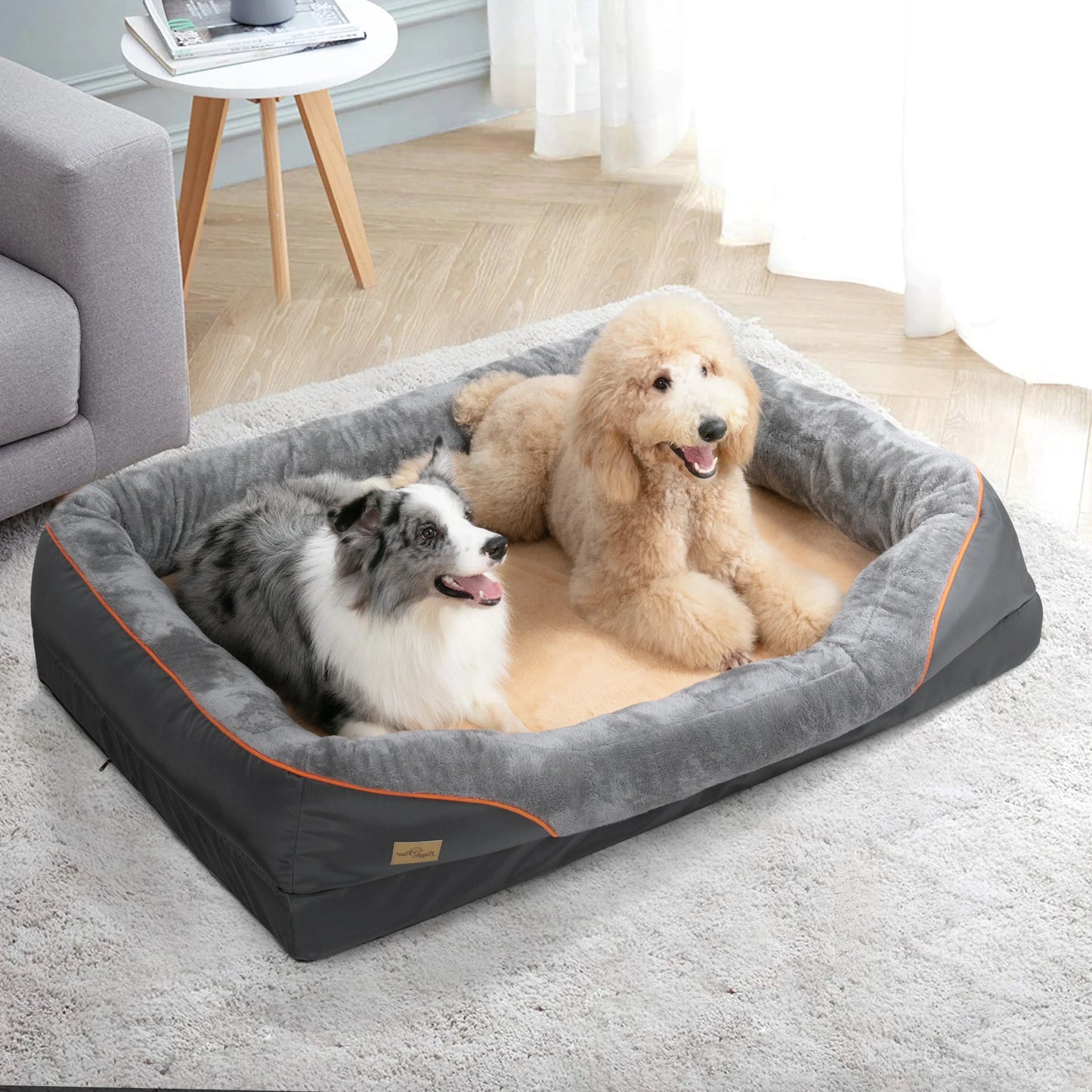BINGOPAW Dog Bed Removable Washable Cover Anti Allergy Waterproof Warm Fleece