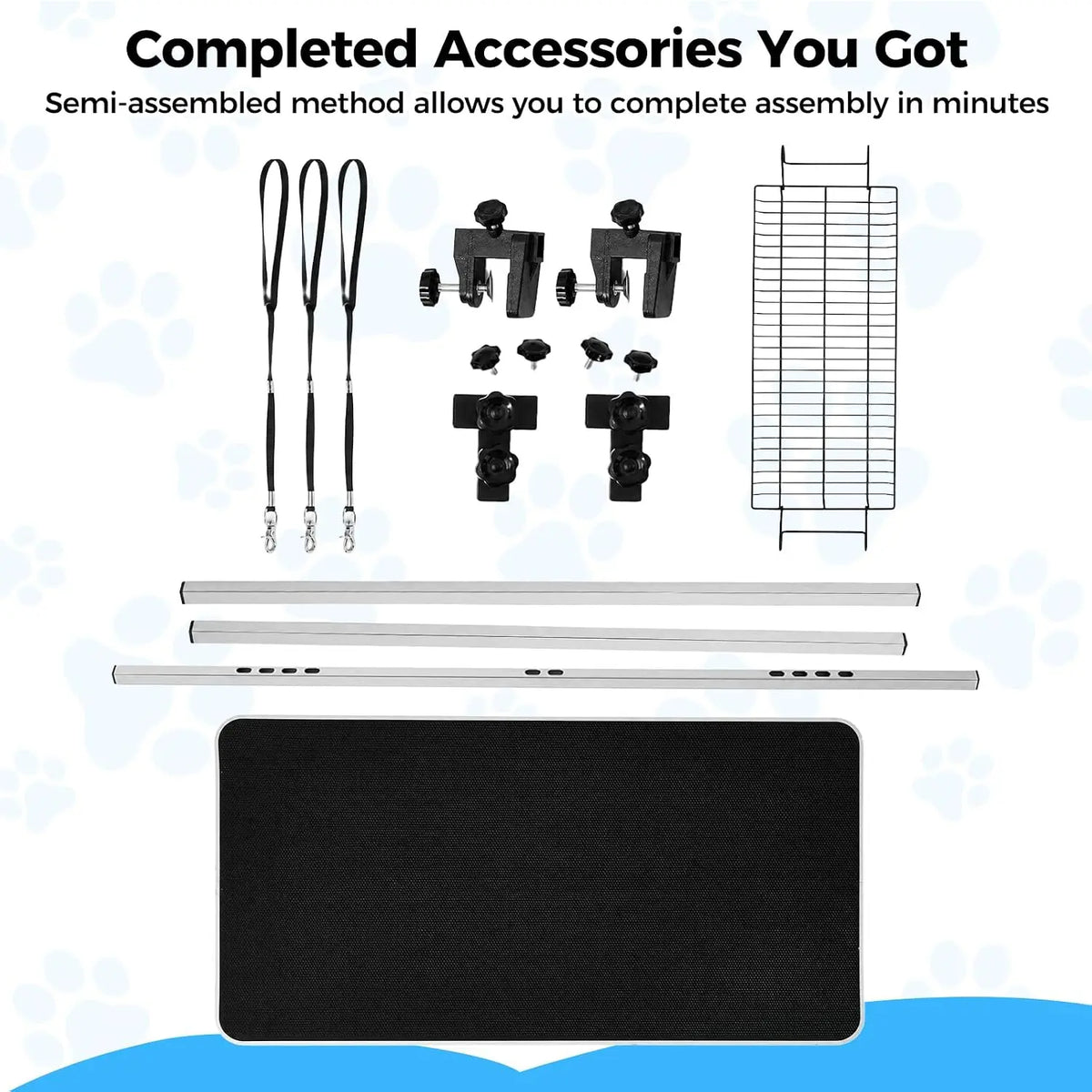 TWISTER.CK Foldable Professional Dog Grooming Table With Heavy Duty Support