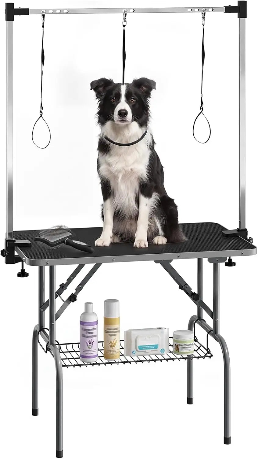 TWISTER.CK Foldable Professional Dog Grooming Table With Heavy Duty Support