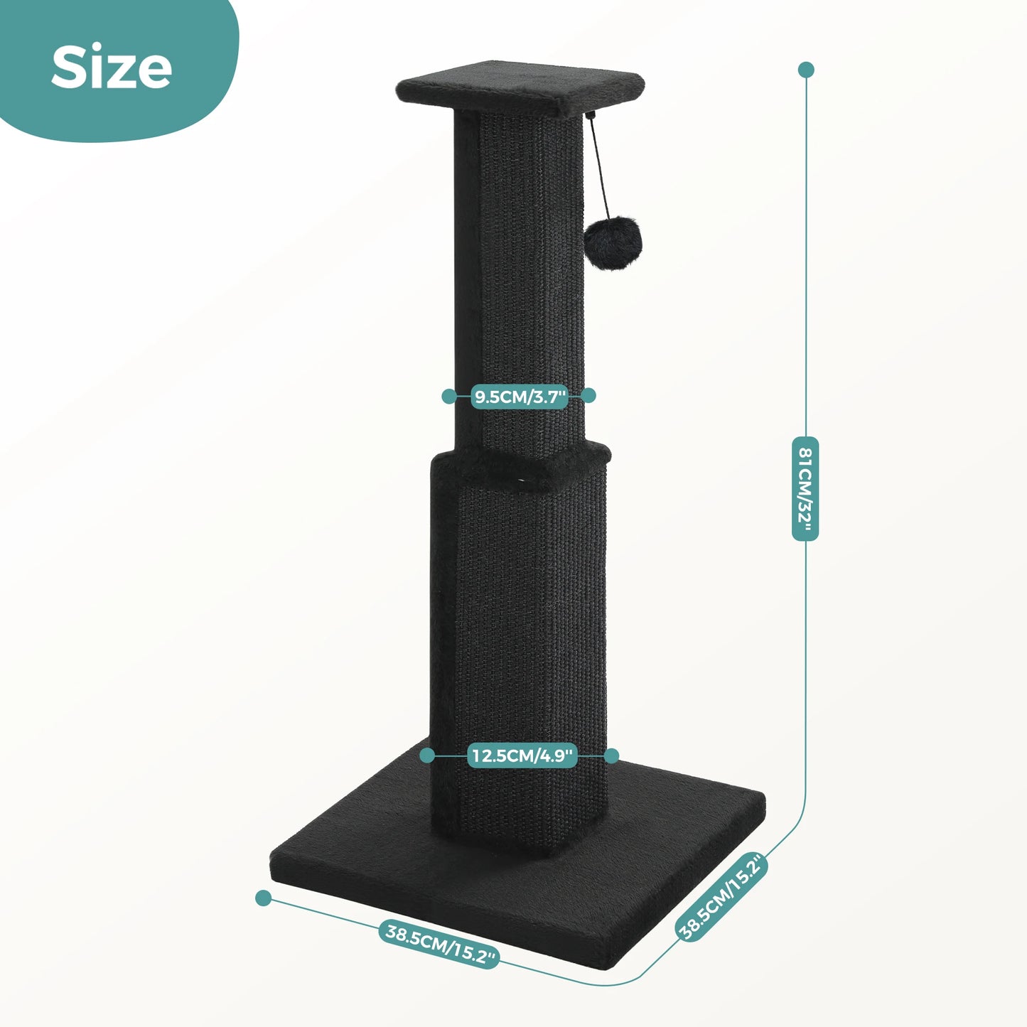 PAWZ Road Cat Scratching Post For Indoor Cats Sisal Ball