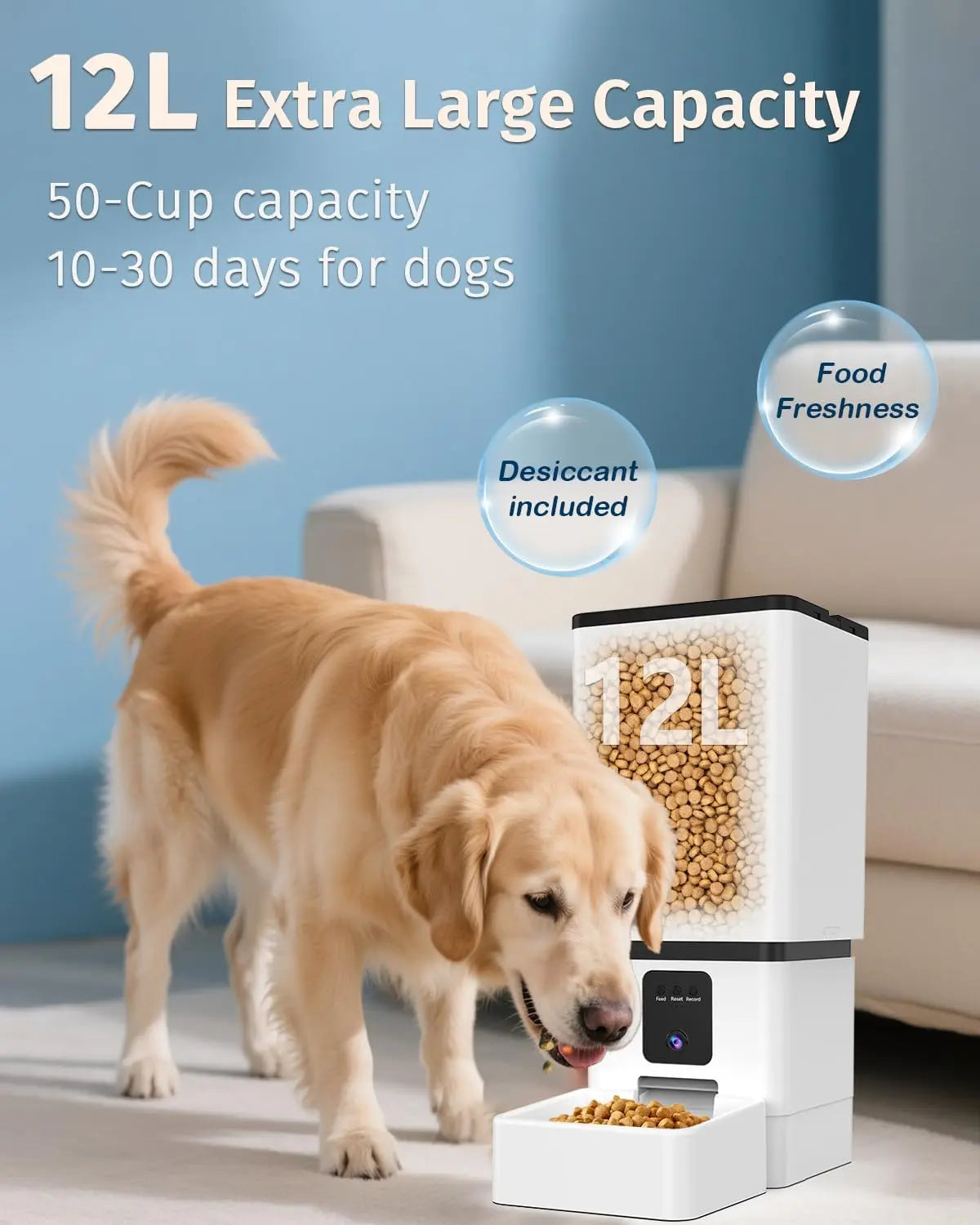 Smart Automatic Dog Feeder with Camera and WiFi Control