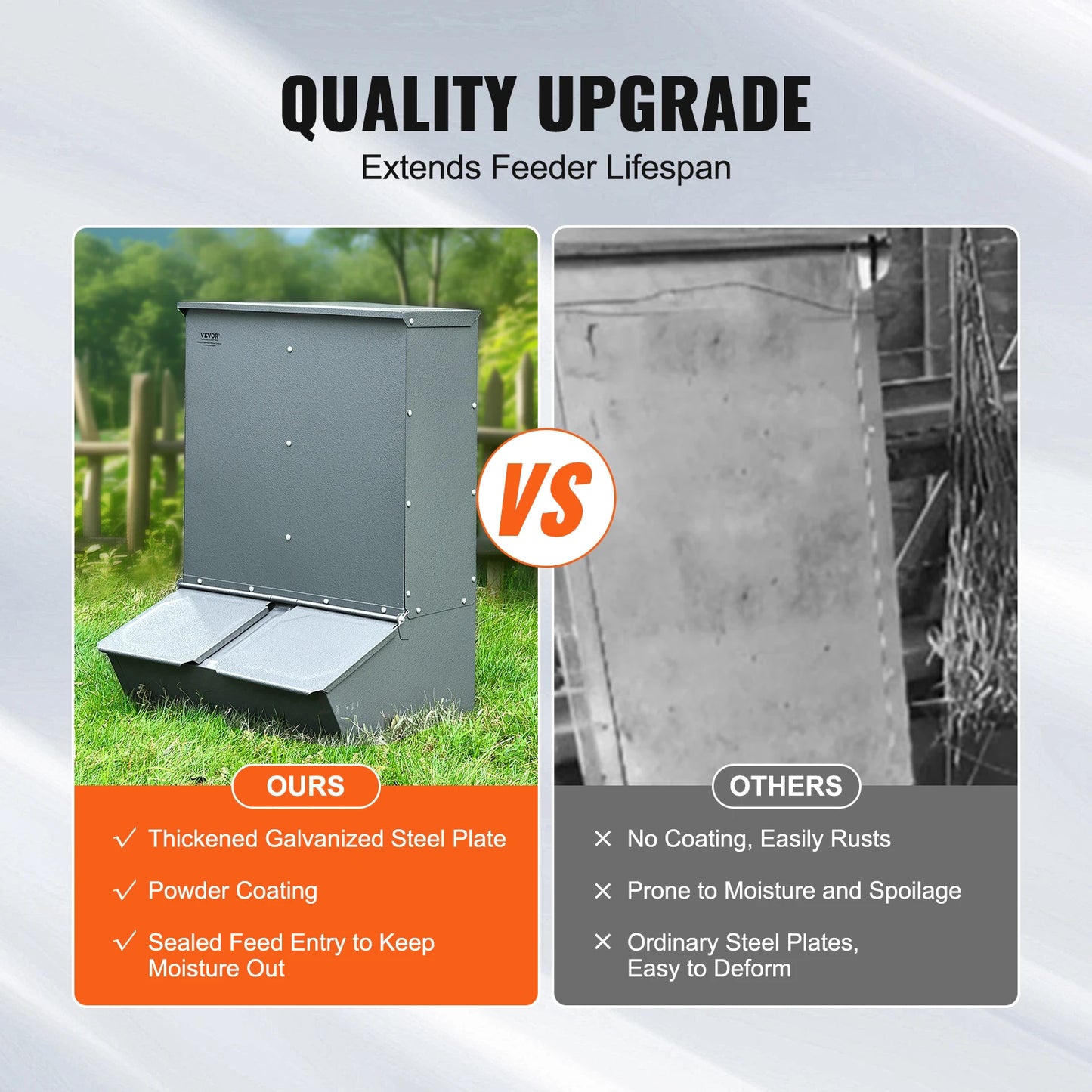 Hog Feeder For Livestock Galvanized Steel Heavy Duty Trough