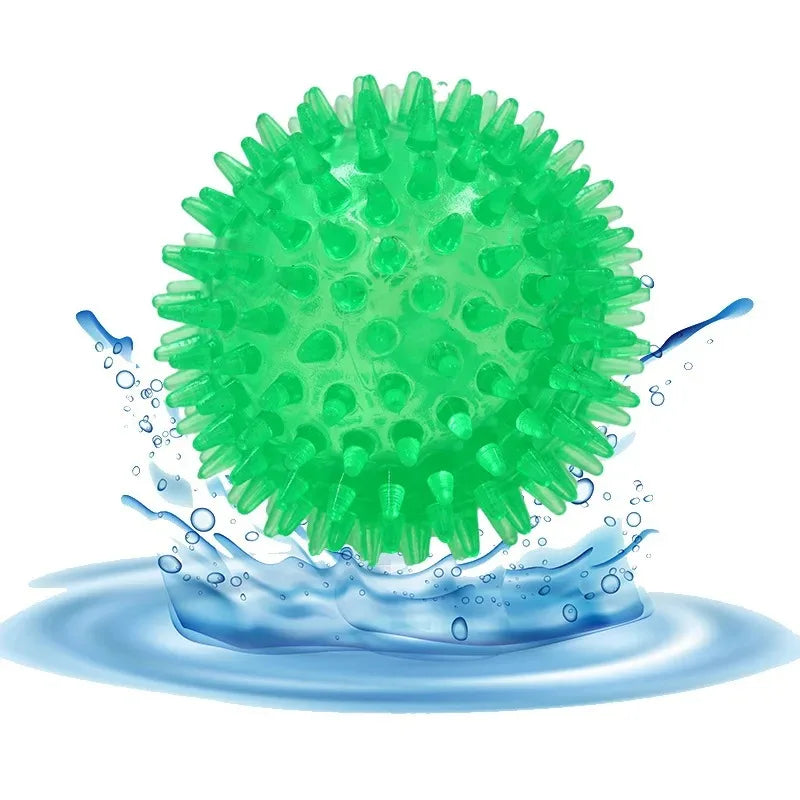 Rubber Squeaky Dog Toy Ball For Teeth Cleaning And Training