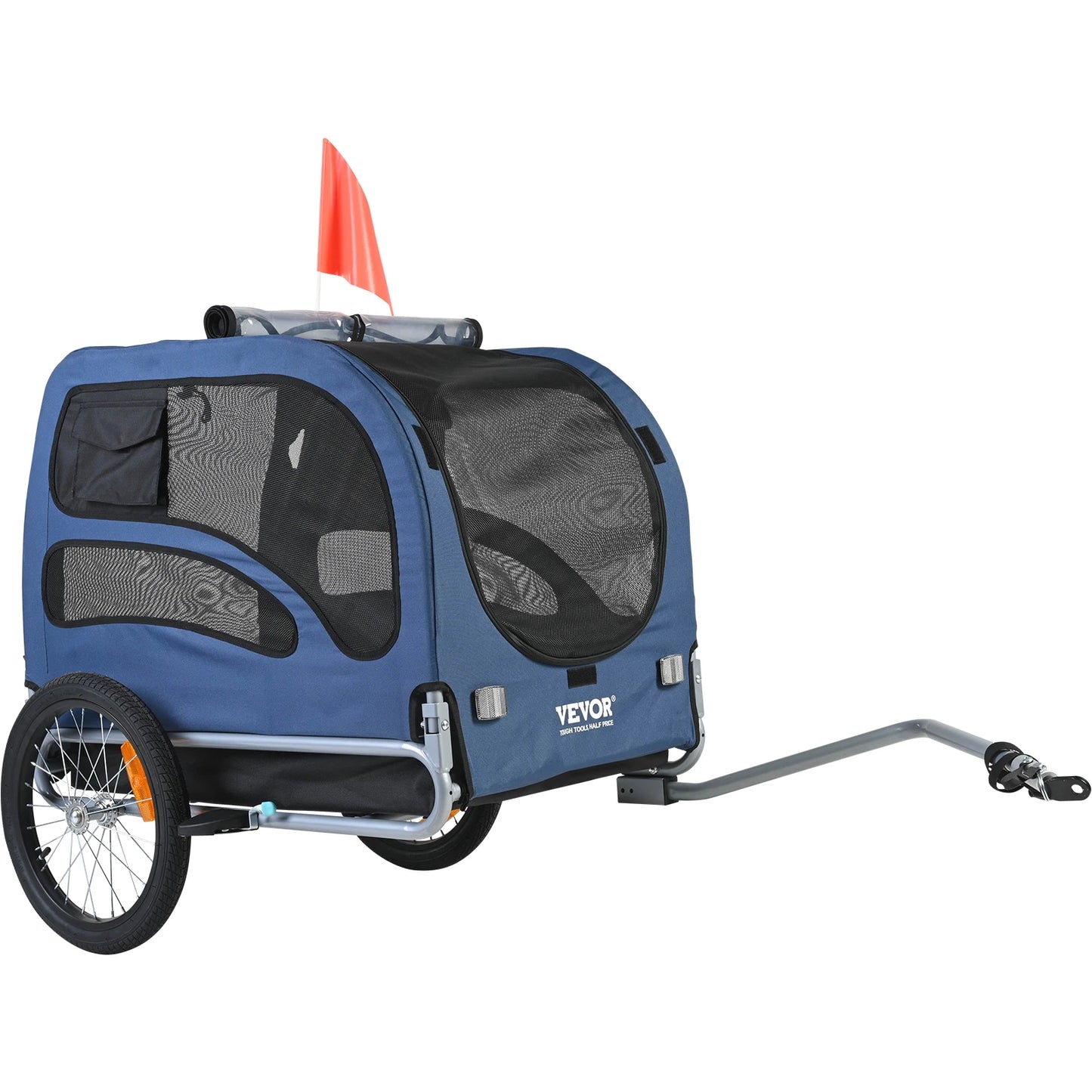 Pet Bicycle Trailer For Dogs With Reflectors And Coupler