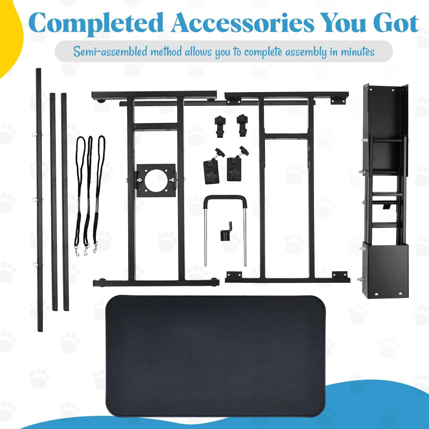 Hydraulic Pet Grooming Table With Adjustable Overhead Arm And Noose