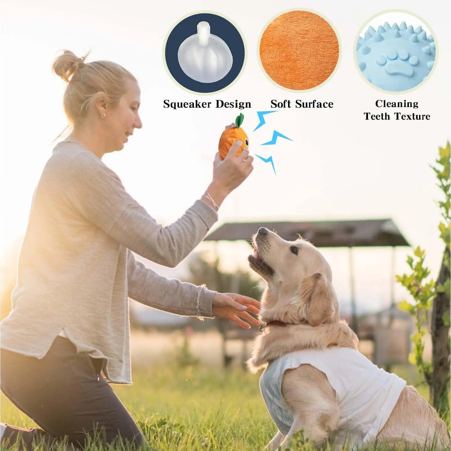 Squeaky Easter Dog Toy 3-In-1 Plush Chew And Puzzle Toy