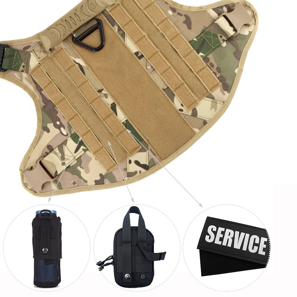 PETRAVEL Tactical Dog Harness Leash Set Malinois No Pull