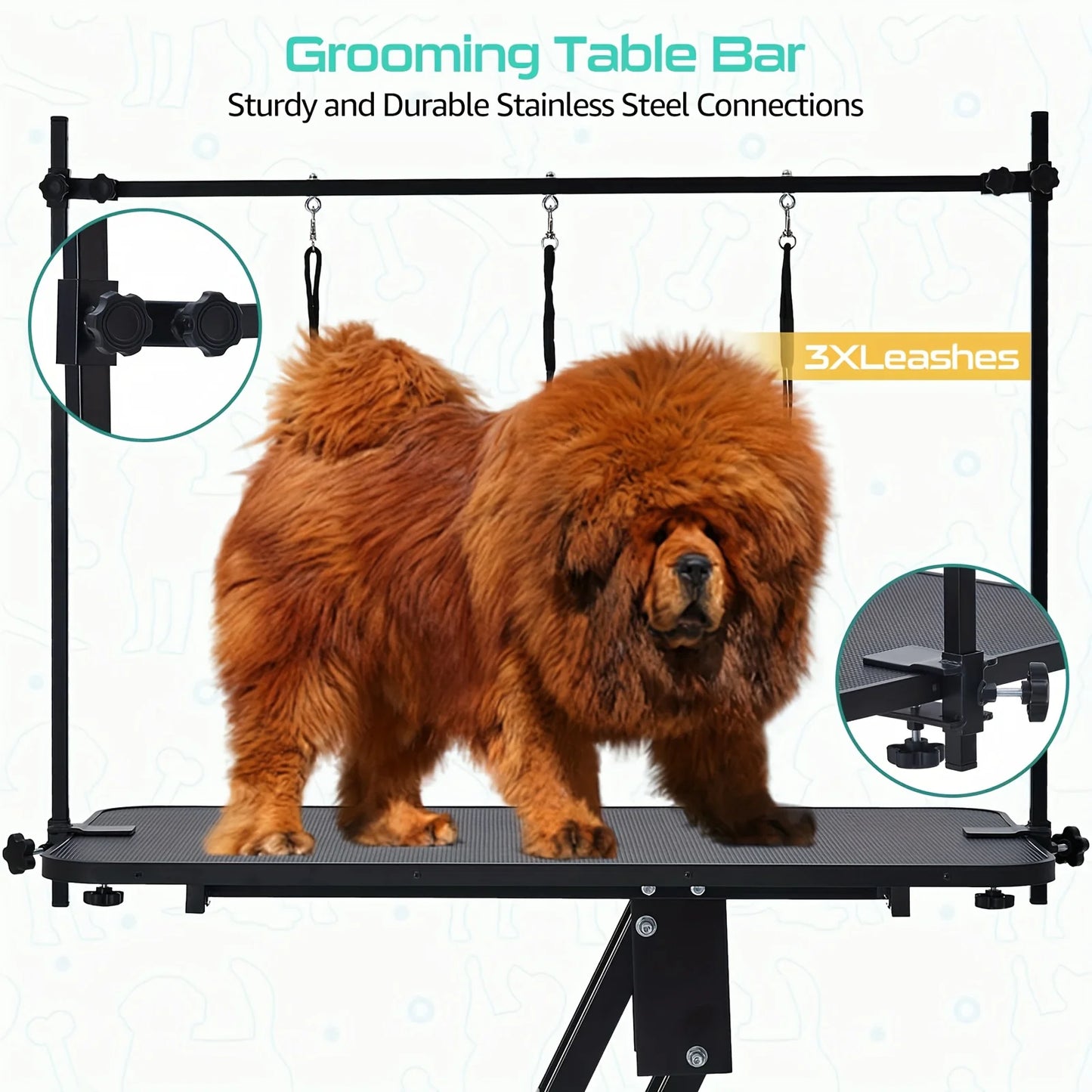 Heavy Duty Hydraulic Dog Grooming Table With Overhead Arm