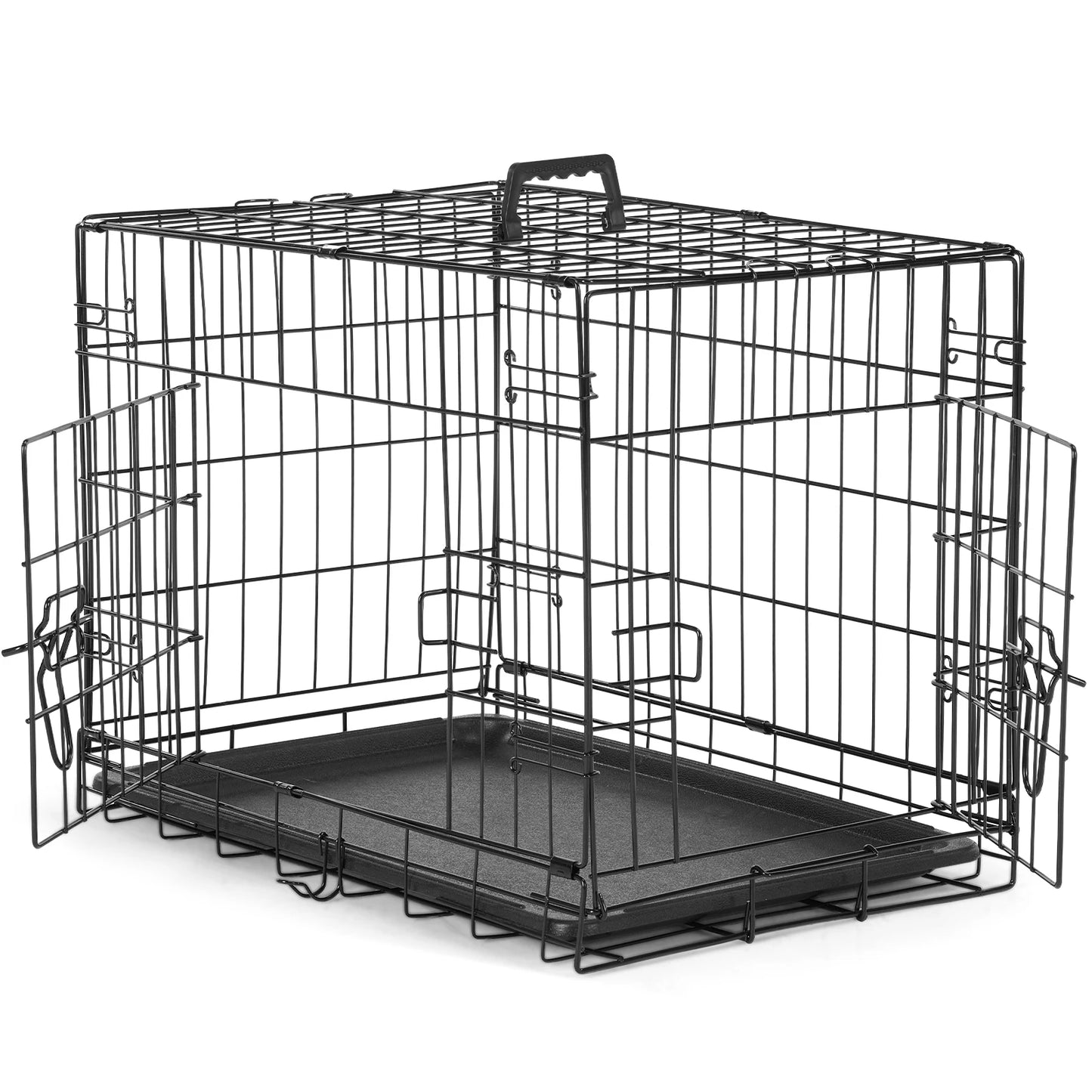 JHK Folding Metal Wire Dog Cage For Outdoor Travel