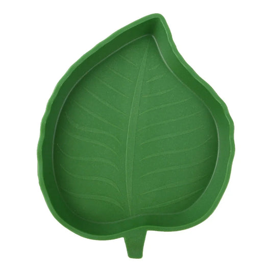 Leaf Shape Reptile Feeder Food Water Bowl