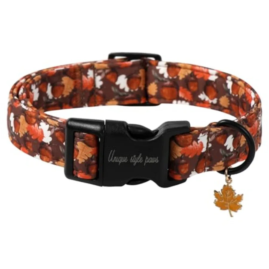 Dog Collar With Pendant Coconut Tree Design Plastic Buckle