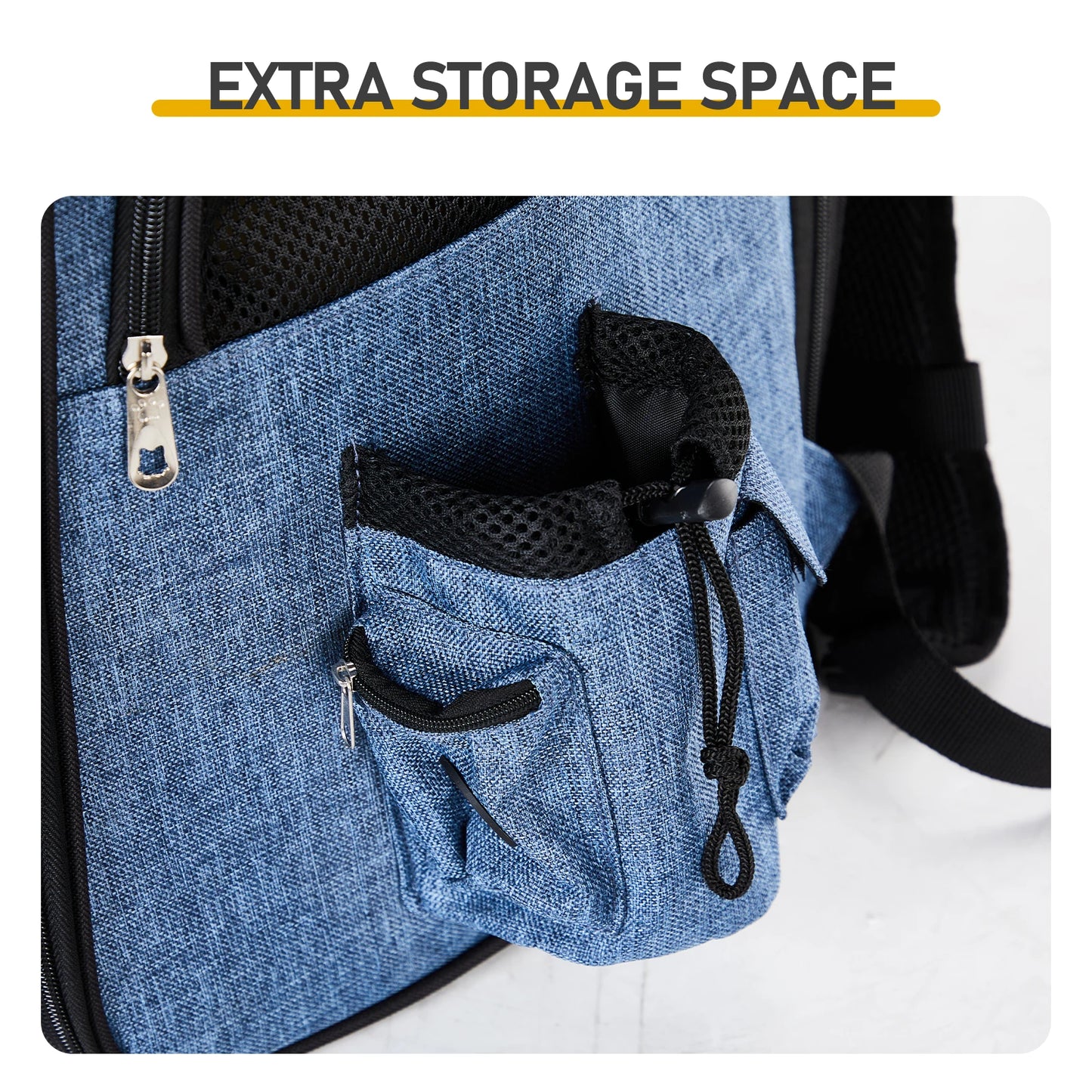 Expandable Pet Carrier Backpack for Cats and Dogs Breathable Mesh