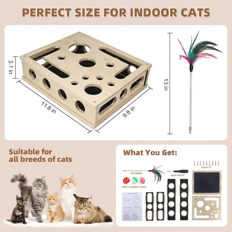 Cat Nail File Enrichment Box Set With Interactive Puzzle Toy