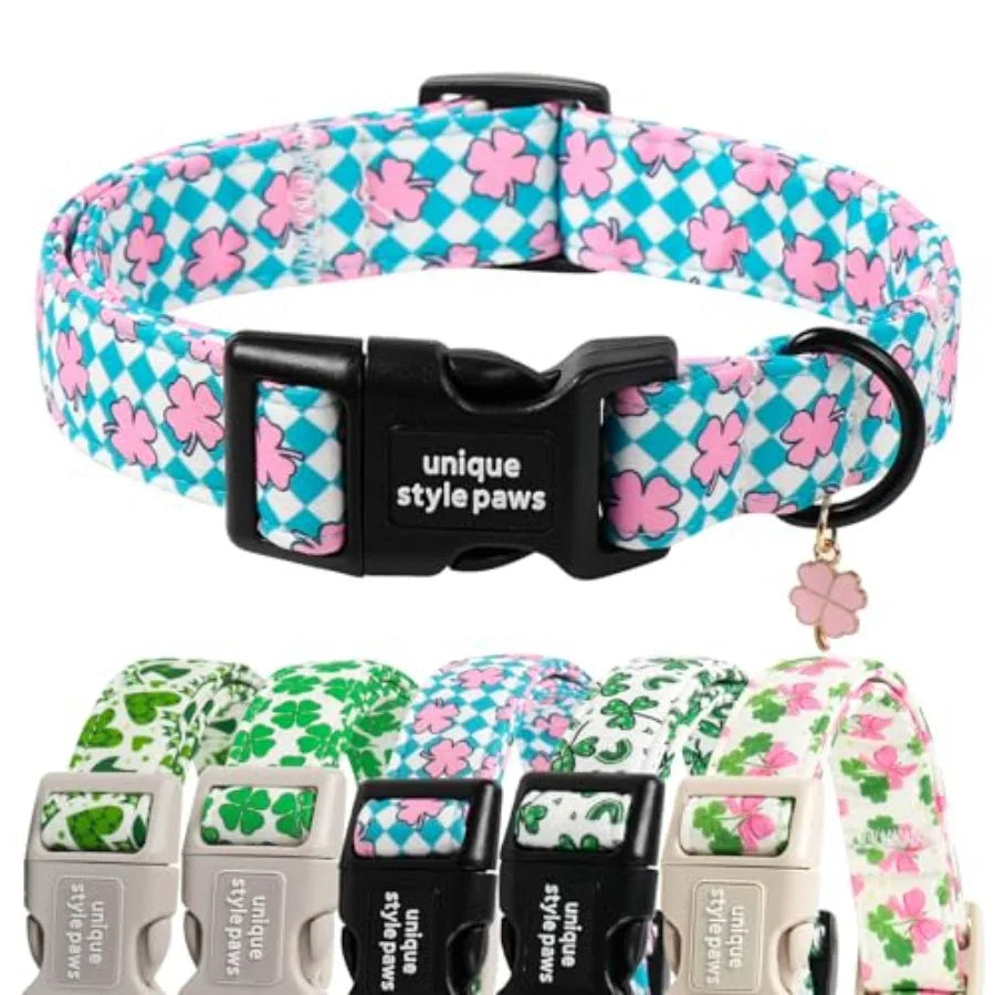 Dog Collar With Pendant Coconut Tree Design Plastic Buckle