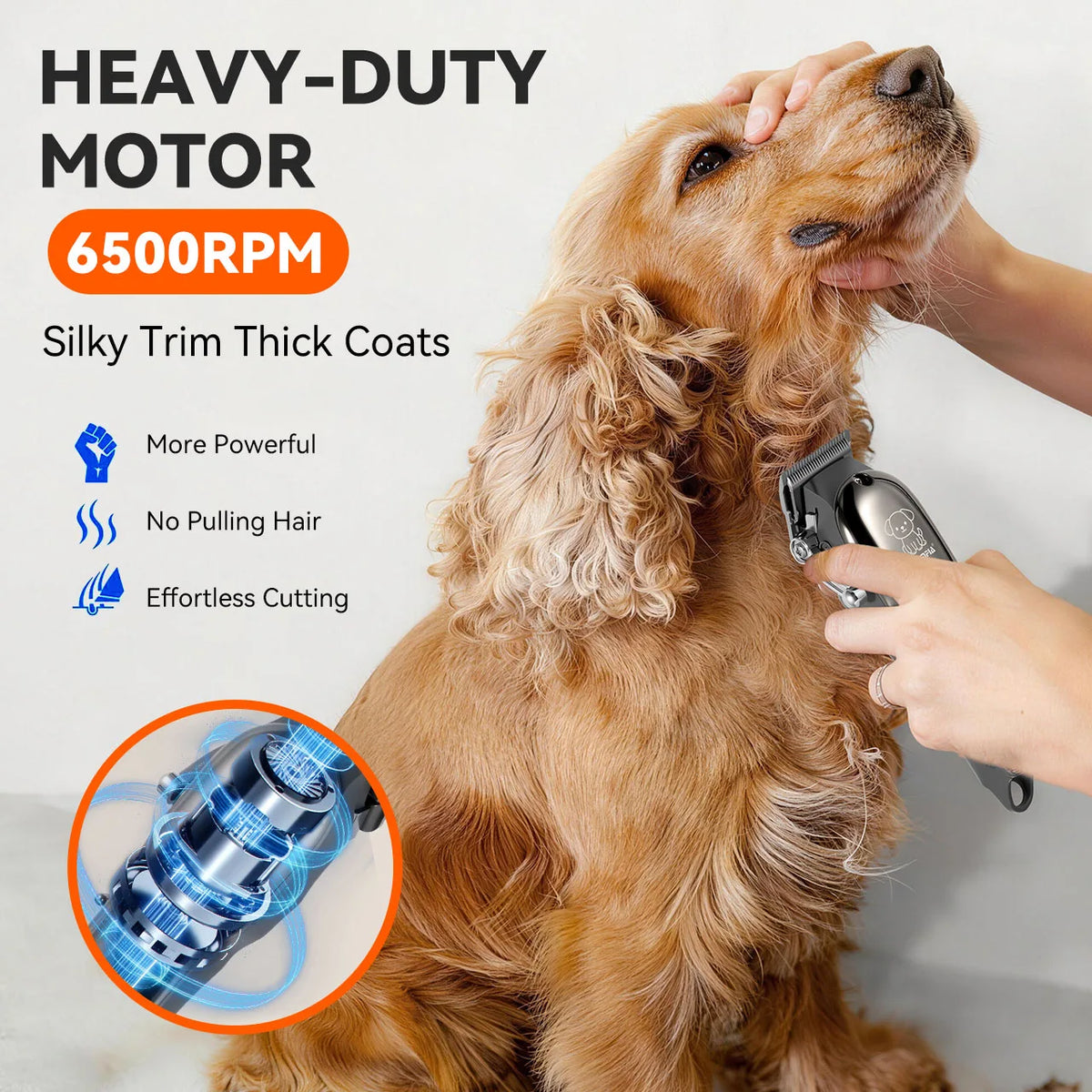 Solimpia Electric Pet Hair Clipper With LCD Display for Grooming