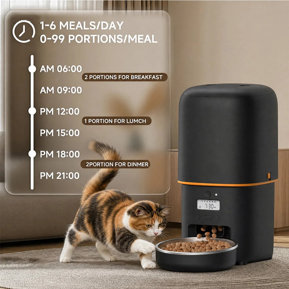 Nityers Automatic Pet Feeder With Voice Recorder And Steel Bowl