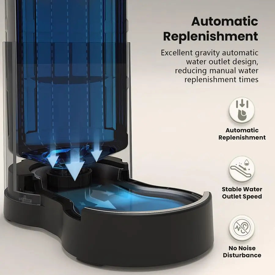 Automatic Dog And Cat Water Dispenser With Stainless Steel Bowl