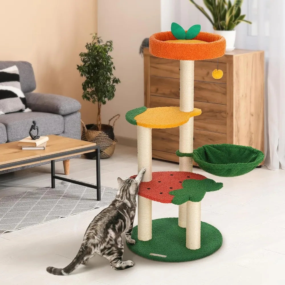 MKDK Cat Tree Condo With Sisal Scratching Posts For Cats