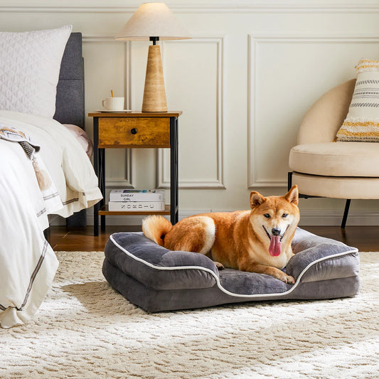 JHK Orthopedic MemoryFoam Dog Bed for Small Pets Washable